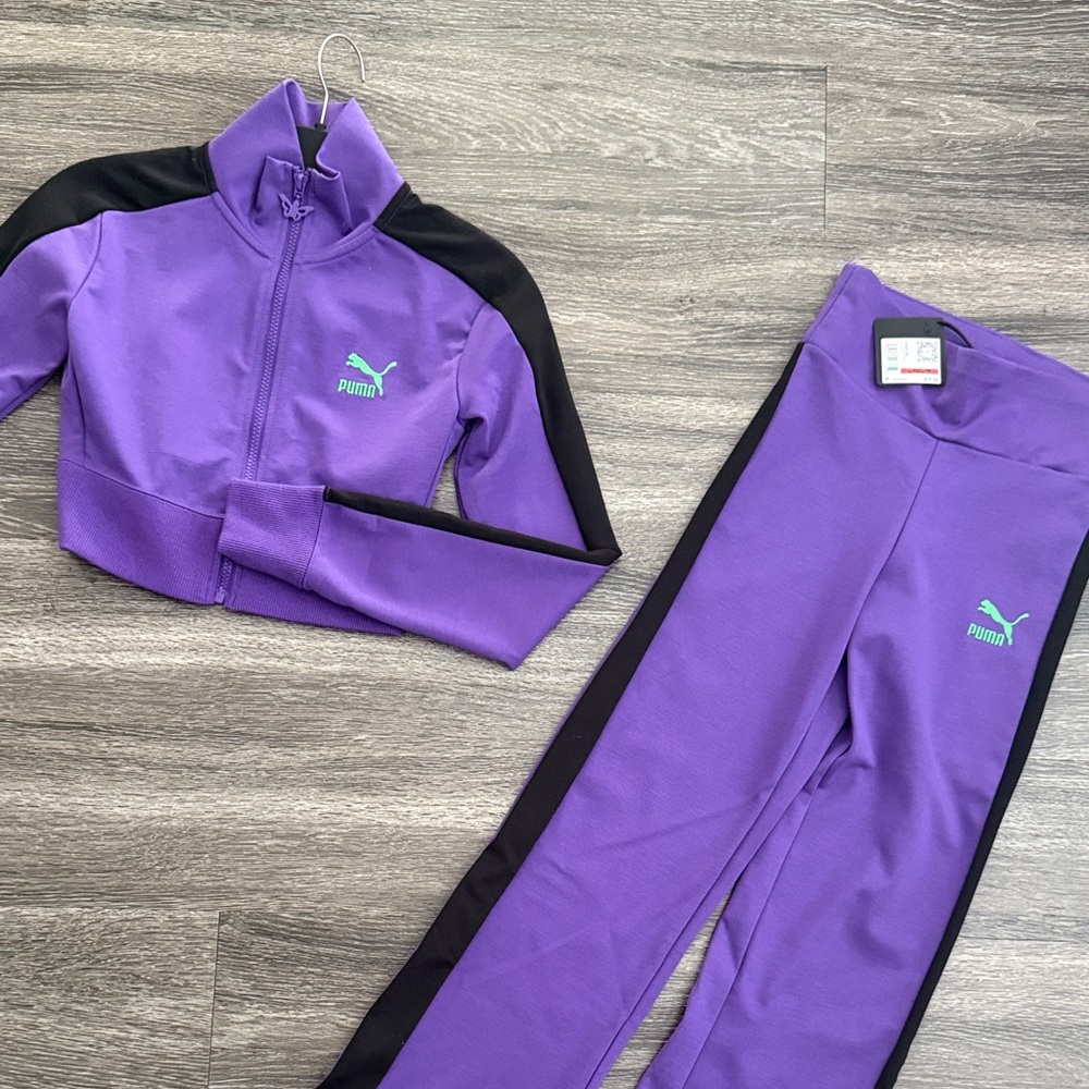 Puma Violet and Black Athletic Set
